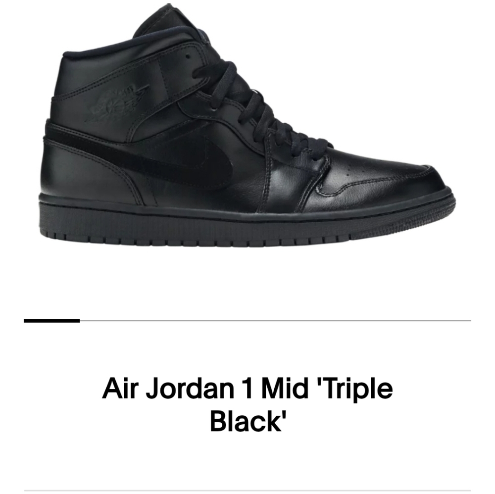 Jordan 1 Mid Triple Black